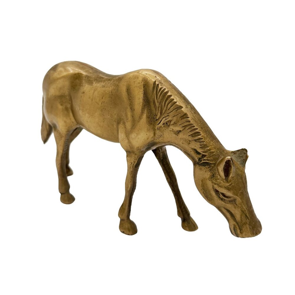 Vintage Solid Brass Horse: Home Decor